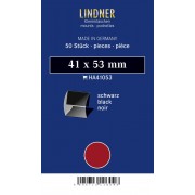Lindner HA41053 paquetes protectores - Cortes, 42 x 53 mm, negros, 50 estuches, soldadura doble Lindner HA41053 paquetes protectores - Cortes, 42 x 53 mm, negros, 50 estuches, soldadura doble