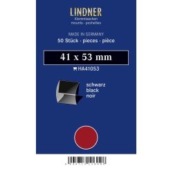 Lindner HA41053 paquetes protectores - Cortes, 42 x 53 mm, negros, 50 estuches, soldadura doble Lindner HA41053 paquetes protectores - Cortes, 42 x 53 mm, negros, 50 estuches, soldadura doble