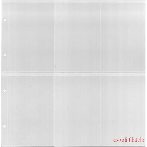 Lindner K-AK16H Hoja KOBRA para tarjetas postales con 6 bolsillos 