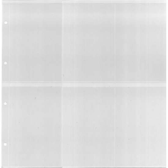 Lindner K-AK16H Hoja KOBRA para tarjetas postales con 6 bolsillos Lindner K-AK16H Hoja KOBRA para tarjetas postales con 6 bolsillos