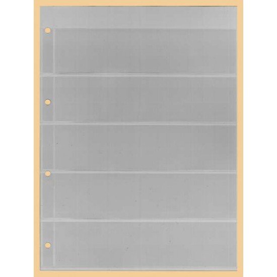 Lindner K-E15 Hoja clasificadora KOBRA, transparente, 5 tiras por lado Lindner K-E15 Hoja clasificadora KOBRA, transparente, 5 tiras por lado