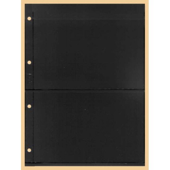 Lindner K-E22 Hoja clasificadora KOBRA, negro, 2 tiras por ambos lados