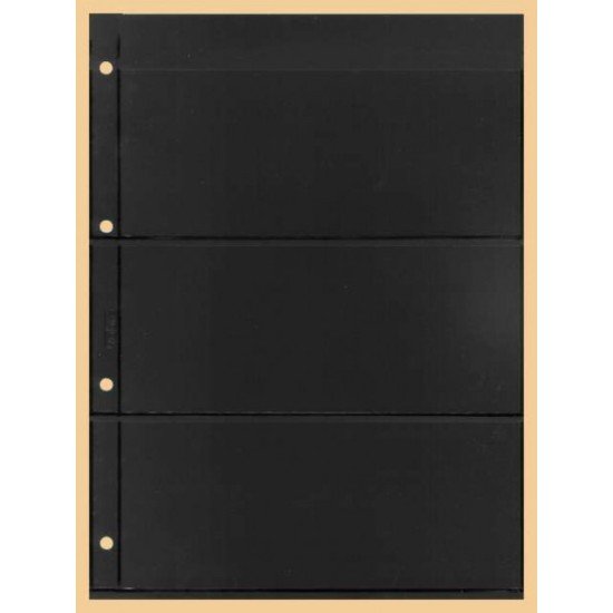 Lindner K-E23 Hoja clasificadora KOBRA, negro, 3 tiras por ambos lados Lindner K-E23 Hoja clasificadora KOBRA, negro, 3 tiras por ambos lados