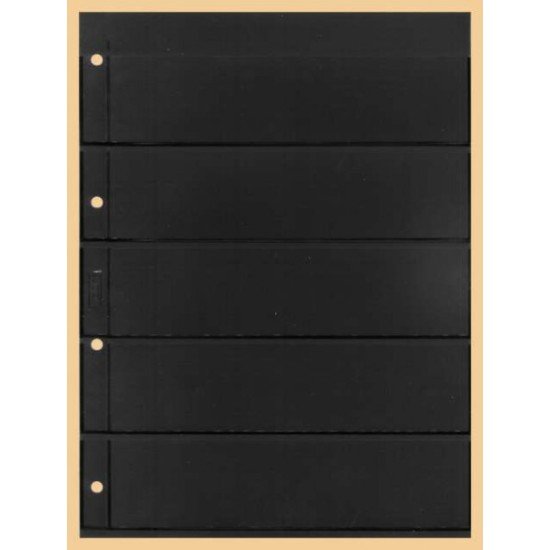 Lindner K-E25 Hoja clasificadora KOBRA, negro, 5 tiras por ambos lados Lindner K-E25 Hoja clasificadora KOBRA, negro, 5 tiras por ambos lados