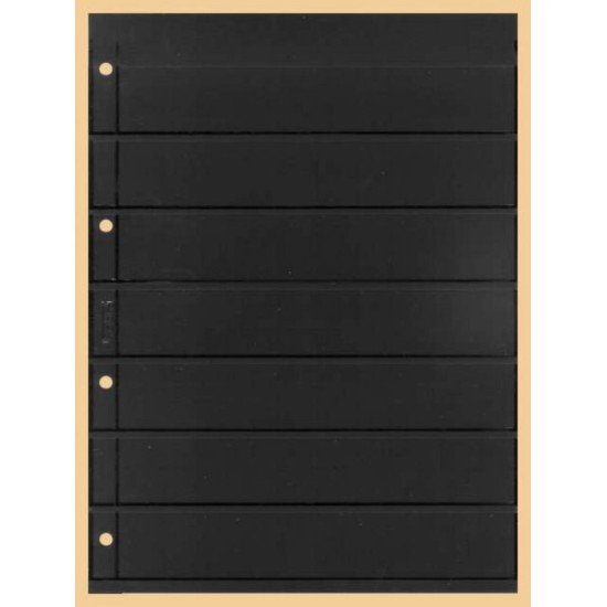 Lindner K-E27 Hoja clasificadora KOBRA, negro, 7 tiras por ambos lados Lindner K-E27 Hoja clasificadora KOBRA, negro, 7 tiras por ambos lados