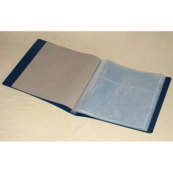 Lindner K-B8 Álbum para pliegos de 10 estampillas KOBRA con 50 hojas de plástico de hasta 138 x 197 mm y 107 x 265 mm, medida del álbum: 325 x 325 mm