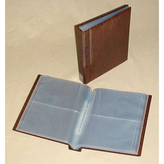 Lindner K-G30-H Álbum para tarjetas postales KOBRA con 40 fundas de plástico transparente dividida, en color marrón oscuro, 230 x 193 mm Lindner K-G30-H Álbum para tarjetas postales KOBRA con 40 fundas de plástico transparente dividida, en color marrón oscuro, 230 x 193 mm