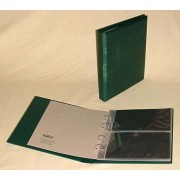 Lindner K-G22-G Álbum doble KOBRA FDC con 10 fundas transparentes divididas en color verde, 270 x 230 mm 
