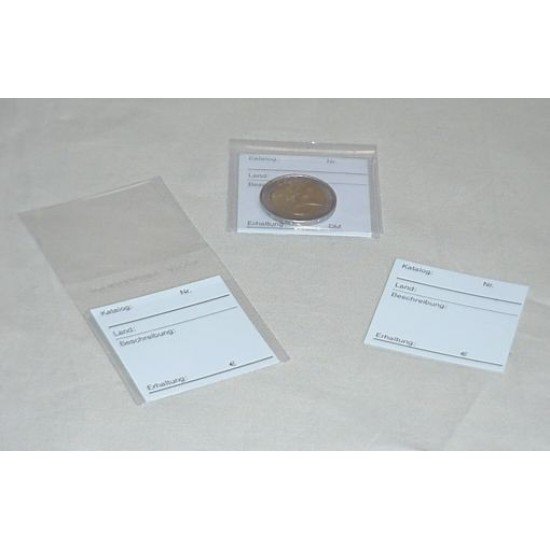 Lindner K-FT2-G Bolsillos dobles para monedas KOBRA. 1000 piezas Lindner K-FT2-G Bolsillos dobles para monedas KOBRA. 1000 piezas