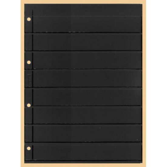 Lindner K-E28 Hoja clasificadora KOBRA, negro, 8tiras por ambos lados Lindner K-E28 Hoja clasificadora KOBRA, negro, 8tiras por ambos lados