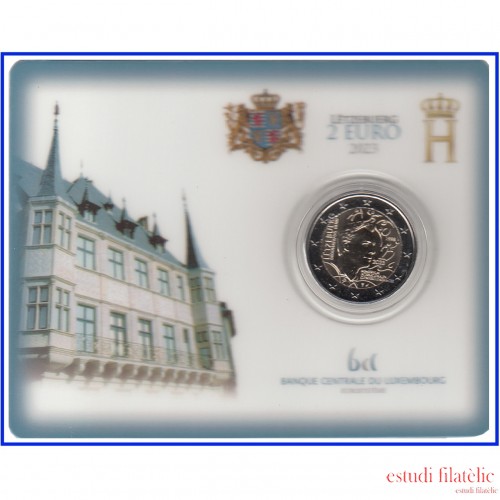 Luxemburgo 2023 Cartera Oficial Coin Card 2 € conmemorativos G. Duque Henry