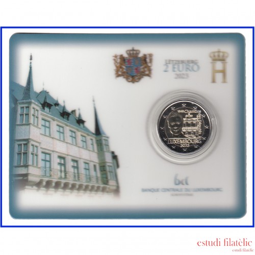Luxemburgo 2023 Cartera Oficial Coin Card 2 € conmemorativos Cámara de Diputados, Constitución