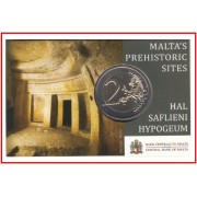 Malta 2022 2 € euros Moneda Coin Card Hipogeo de Hal Saflieni
