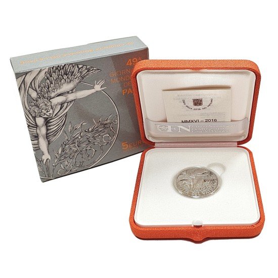 Vaticano 2016 Cartera Oficial Estuche Moneda 5€ euros proof Día mundial de la paz Vaticano 2016 Cartera Oficial Estuche Moneda 5€ euros proof Día mundial de la paz