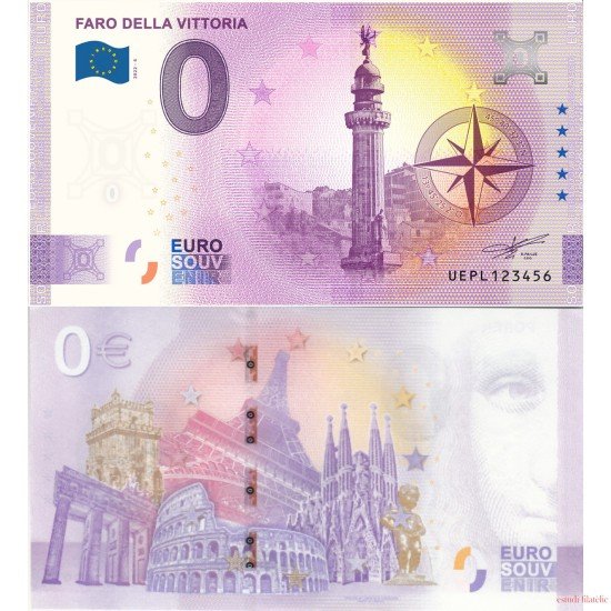 Billete souvenir de cero euros Faro della Vittoria Billete souvenir de cero euros Faro della Vittoria