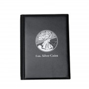 Leuchtturm 368352 Álbum de bolsillo ROUTE para 48 monedas de plata de hasta 41 mm de diámetro, negro 