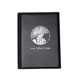 Leuchtturm 368352 Álbum de bolsillo ROUTE para 48 monedas de plata de hasta 41 mm de diámetro, negro Leuchtturm 368352 Álbum de bolsillo ROUTE para 48 monedas de plata de hasta 41 mm de diámetro, negro