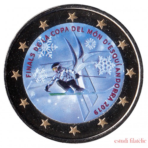 Andorra 2019 2€ euros conmemorativos  Color Finals de la copa del món d esquí