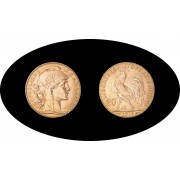 Francia France 20 francos 1913 Tercera República Oro Au