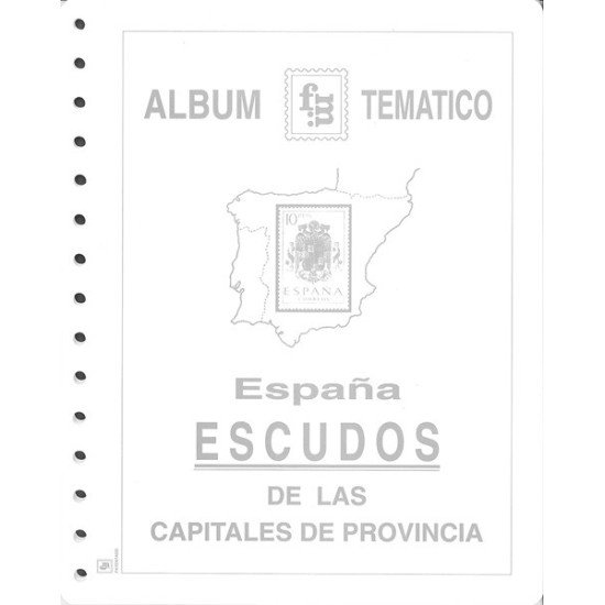 Hojas FM España escudos regionales Montadas con protectores transparentes