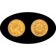 Francia France 10 francos franceses 1858 Napoleon Oro Au