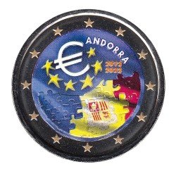 Andorra 2022 2 euros € conmemorativos Color Acord Monetari Andorra 2022 2 euros € conmemorativos Color Acord Monetari