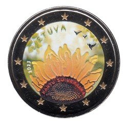 Lituania 2023 2 € euros conmemorativos Color Juntos con Ucrania Lituania 2023 2 € euros conmemorativos Color Juntos con Ucrania