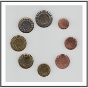 Bélgica  Emisión monedas Sistema monetario euro € Tira variada