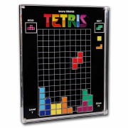 Niue 2023 Tetris Matrix 7 onzas 2$ plata color en caja acrílica Tirada : 250