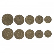 Menorca 1937 Serie completa de 5 monedas
