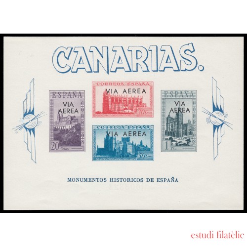 España Spain Canarias 62 1938 Monumentos Históricos MNH