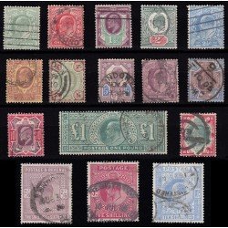 Gran Bretaña 106/20 1902-10 Eduardo VII Usados Gran Bretaña 106/20 1902-10 Eduardo VII Usados