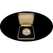 Kuwait 5 Dinars 1982 1401 15 Aniversario Hirah plata
