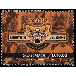 Guatemala 671 2013 50 años caravana del zorro MNH Guatemala 671 2013 50 años caravana del zorro MNH