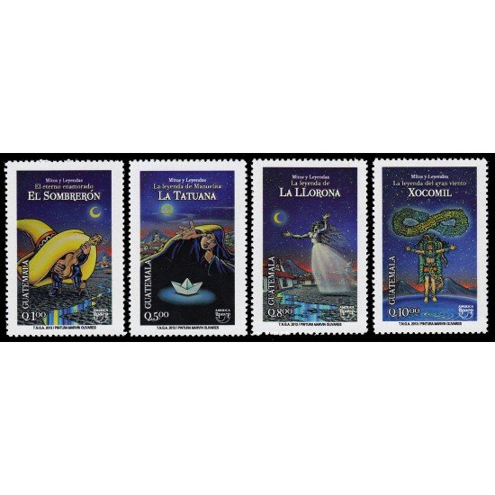 Guatemala 673/76 2013 América Upaep Mitos y leyendas MNH