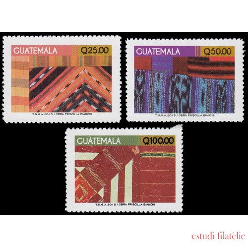 Guatemala 709/11 2015 Textil diferentes motivos MNH