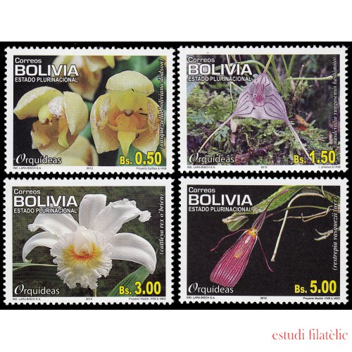 Bolivia 1476/79 2012 Orquídeas MNH