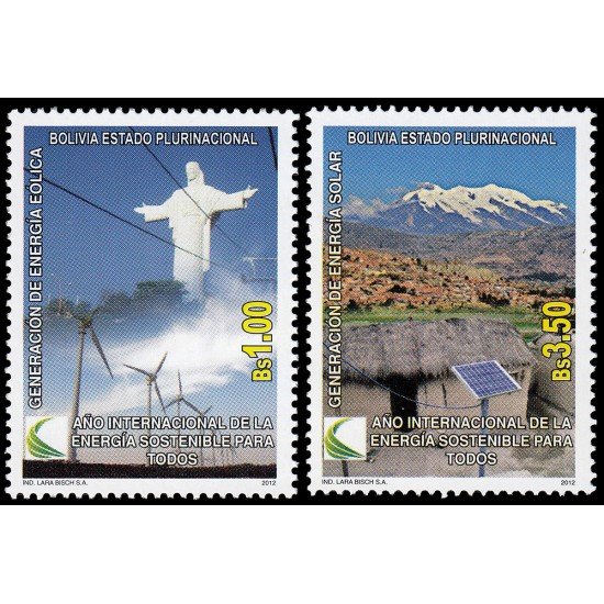 Bolivia 1487/88 2012 Año Internacional de la energía para todos MNH
