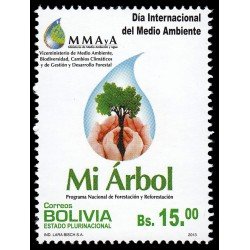 Bolivia 1505 2013 Mi árbol Día internacional del medio ambiente MNH Bolivia 1505 2013 Mi árbol Día internacional del medio ambiente MNH