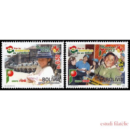 Bolivia 1529/30 2013 Navidad Por la sonrisa de un niño MNH