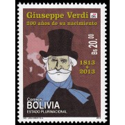 Bolivia 1537 200 años nacimiento de Giuseppe Verdi MNH
