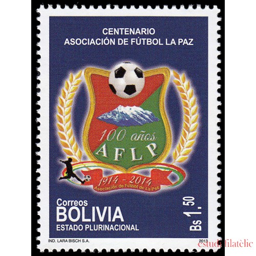 Bolivia 1538 2013 Centenario Asociación de fúlbol La Paz MNH