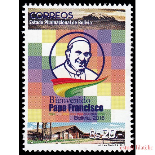 Bolivia 1569 2015 Bienvenido Papa Francisco MNH
