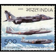 India 1883 2005 50 años del 16 escuadrón Fuerza Aérea MNH
