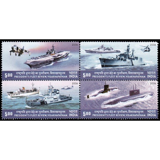 India 1889/92 2006 Revisión presidencial de la Flota Naval India MNH India 1889/92 2006 Revisión presidencial de la Flota Naval India MNH