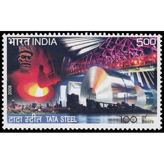 India 2033 2008 Centenario de la empresa siderúrgica Tata Steel MNH India 2033 2008 Centenario de la empresa siderúrgica Tata Steel MNH