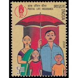 India 2116 2009 125 años del seguro de vida MNH India 2116 2009 125 años del seguro de vida MNH