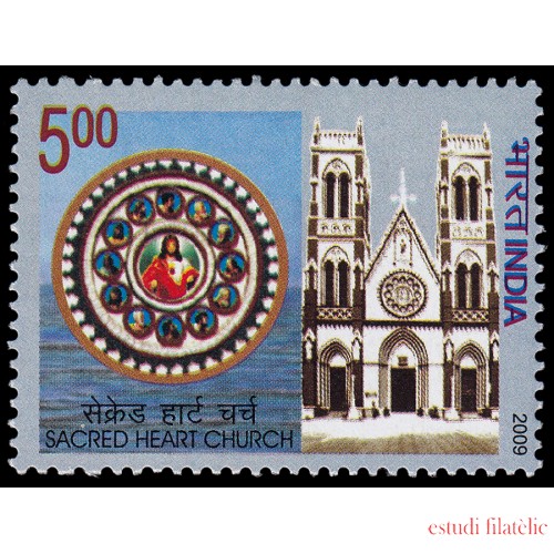 India 2139 2009 Iglesia del Sagrado Corazón Pondichery MNH
