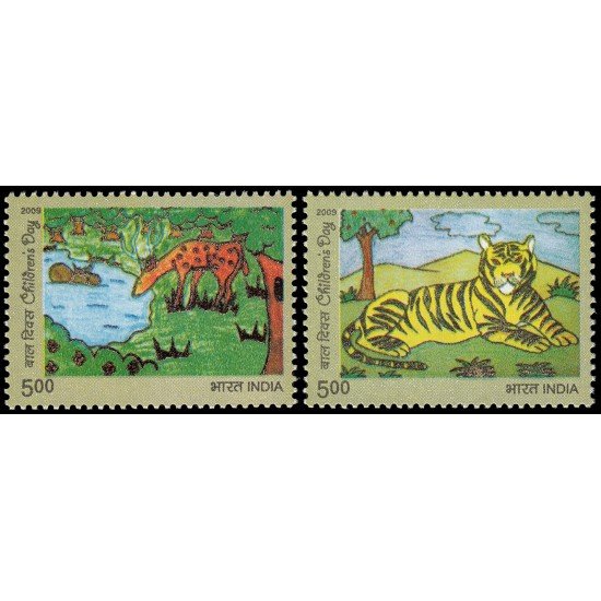 India IN02195/96 2009 Día de la Infancia MNH