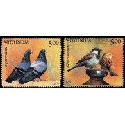 India 2260/61 2010 Fauna Pájaros MNH